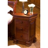 La Roque Mahogany 4 Drawer Lit Bateau Lamp Table